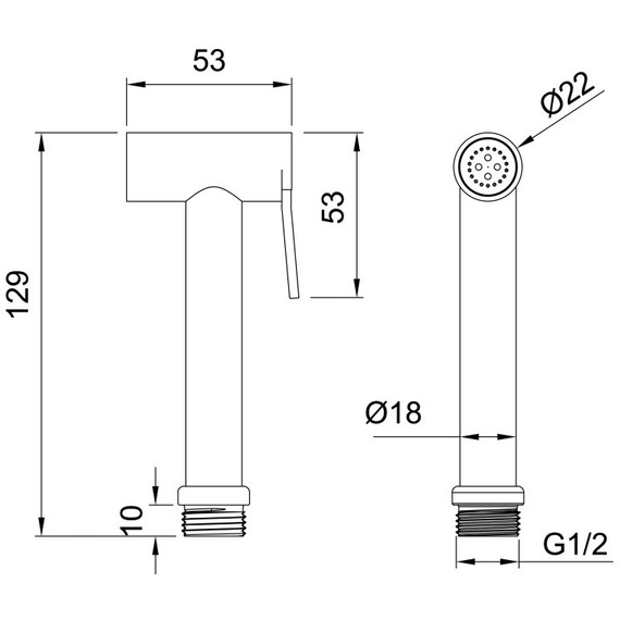 Гигиенический душ Allen Brau Priority 5.31028-MG, графит браш - фото 12