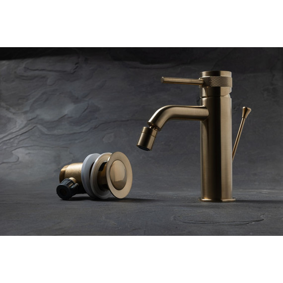 Смеситель для биде Allen Brau Priority 5.31A04-GB (с донным клапаном) золото - фото 4