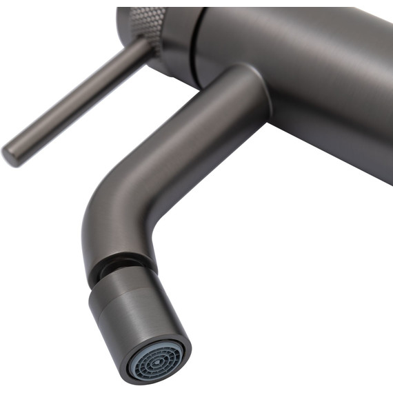 Смеситель для биде Allen Brau Priority 5.31A04-MG (с донным клапаном) графит браш - фото 4