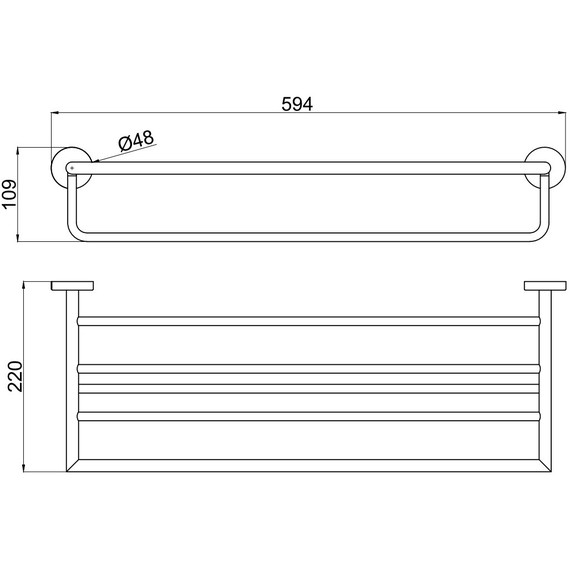 Полка для полотенец Allen Brau Priority 6.31014-BN, цвет никель браш - фото 2
