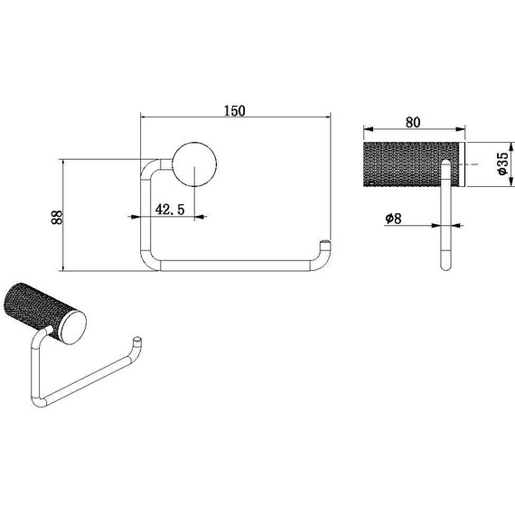 Держатель для туалетной бумаги Allen Brau Priority 4.0 6.31С07-BN, цвет никель браш - фото 2