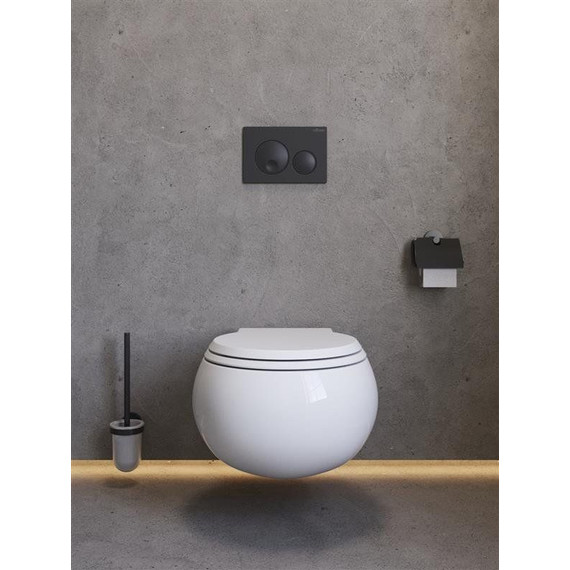 Унитаз подвесной безободковый Cezares Grande-Tor CZR-308-TH-TOR/SC с тонкой крышкой микролифт (система смыва Торнадо) - фото 3