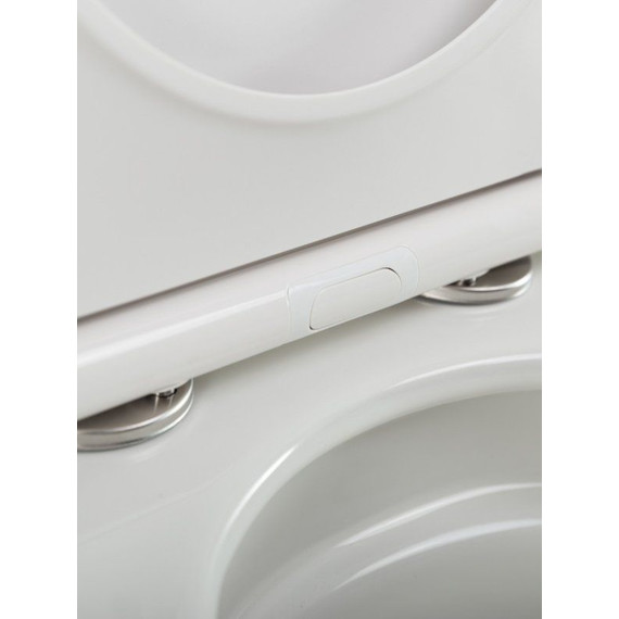 Унитаз-компакт безободковый Cezares Stylus-Tor CZR-538-CP-TOR с тонкой крышкой микролифт (система смыва Торнадо) - фото 11