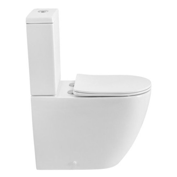 Унитаз-компакт безободковый Cezares Stylus-Tor CZR-538-CP-TOR с тонкой крышкой микролифт (система смыва Торнадо) - фото 2