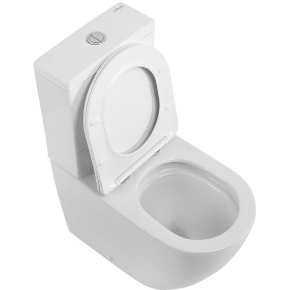 Унитаз-компакт безободковый Cezares Stylus-Tor CZR-538-CP-TOR с тонкой крышкой микролифт (система смыва Торнадо) - фото 5