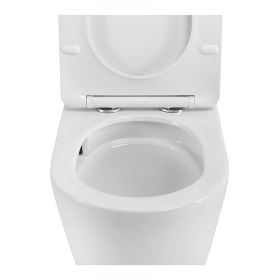 Унитаз-компакт безободковый Cezares Stylus-Tor CZR-538-CP-TOR с тонкой крышкой микролифт (система смыва Торнадо) - фото 7