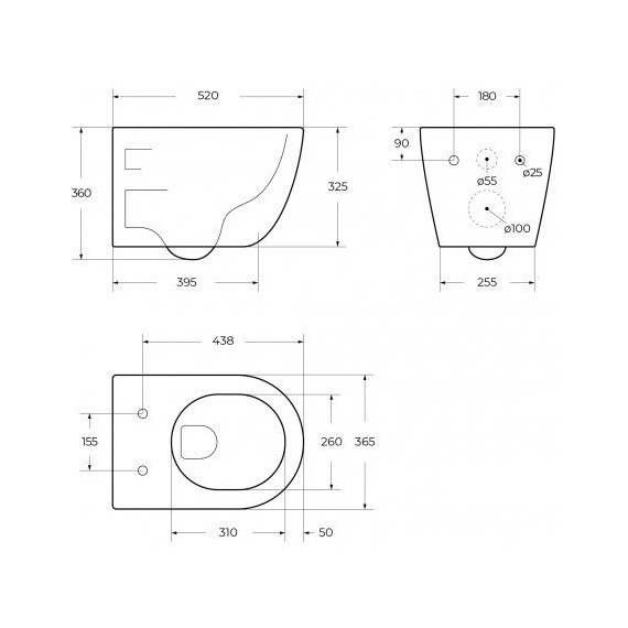 Унитаз подвесной безободковый Cezares Stylus-Tor 2.0 CZR-546-TH-TOR/SC с тонкой крышкой микролифт (система смыва Торнадо) - фото 20