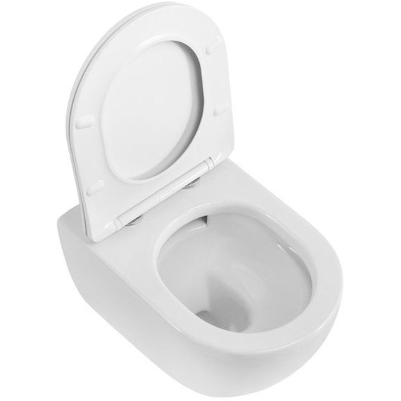 Унитаз подвесной безободковый Cezares Stylus-Tor 2.0 CZR-546-TH-TOR/SC с тонкой крышкой микролифт (система смыва Торнадо) - фото 4