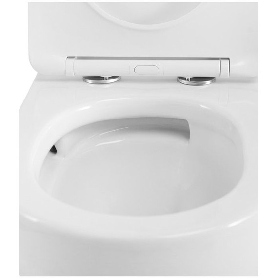 Унитаз подвесной безободковый Cezares Stylus-Tor 2.0 CZR-546-TH-TOR/SC с тонкой крышкой микролифт (система смыва Торнадо) - фото 6