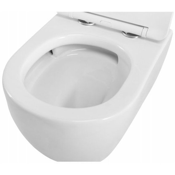 Унитаз подвесной безободковый Cezares Stylus-Tor 2.0 CZR-546-TH-TOR/SC с тонкой крышкой микролифт (система смыва Торнадо) - фото 8