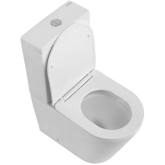 Унитаз-компакт безободковый Cezares Liner-Tor CZR-6726-CP-TOR/SC с тонкой крышкой микролифт (система смыва Торнадо) - фото 7