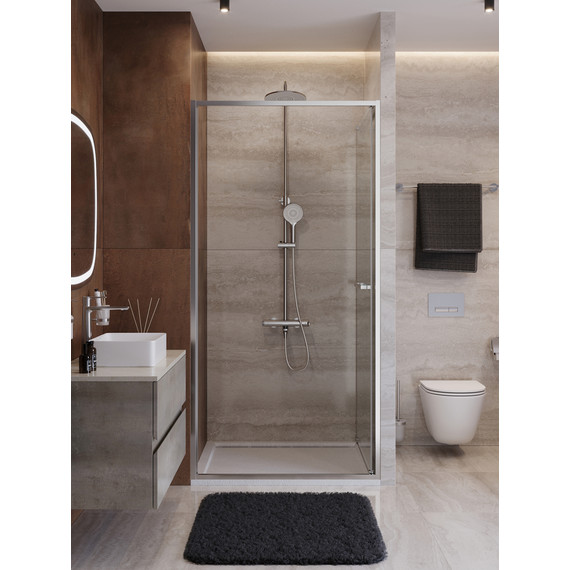 Душевая дверь Cezares Lux 90 см LUX-B-FS-1-90-C-CR, хром/прозрачное - фото 4