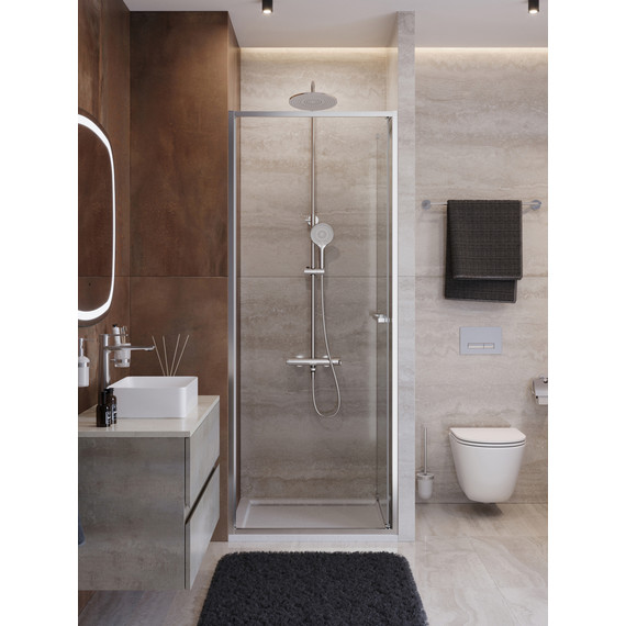 Душевая дверь Cezares Lux 70 см LUX-B-FS-1-70-C-CR, хром/прозрачное - фото 4