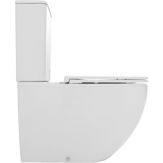 Унитаз-компакт безободковый Allen Brau Priority Tornado 4.31006.20 с тонкой крышкой микролифт (система смыва Торнадо) - фото 2