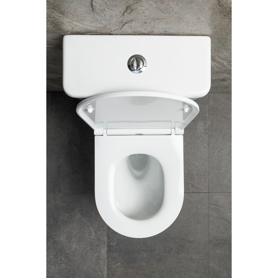 Унитаз-компакт безободковый Allen Brau Priority Tornado 4.31006.20 с тонкой крышкой микролифт (система смыва Торнадо) - фото 6