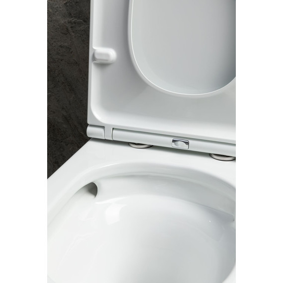 Унитаз-компакт безободковый Allen Brau Priority Tornado 4.31006.20 с тонкой крышкой микролифт (система смыва Торнадо) - фото 8