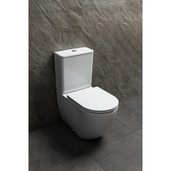 Унитаз-компакт безободковый Allen Brau Priority Tornado 4.31006.20 с тонкой крышкой микролифт (система смыва Торнадо) - фото 10