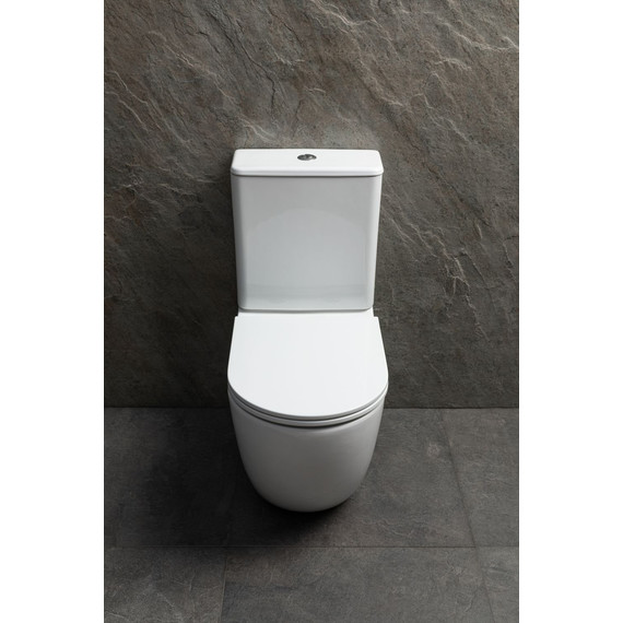 Унитаз-компакт безободковый Allen Brau Priority Tornado 4.31006.20 с тонкой крышкой микролифт (система смыва Торнадо) - фото 12