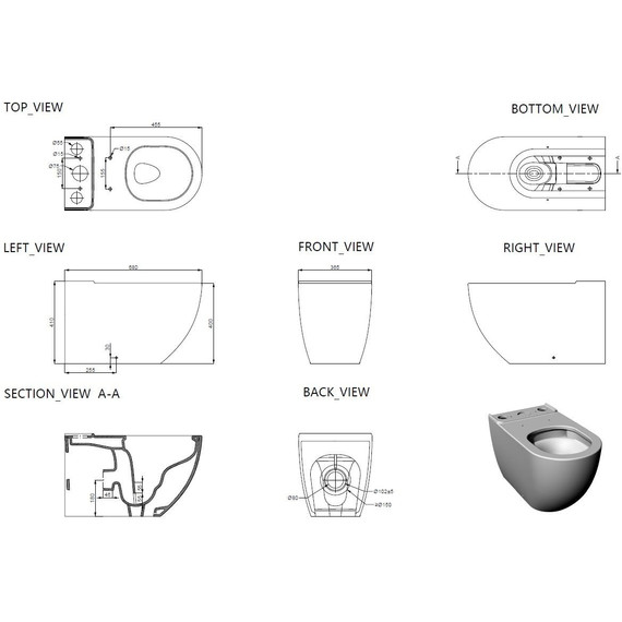 Унитаз-компакт безободковый Allen Brau Priority Tornado 4.31006.20 с тонкой крышкой микролифт (система смыва Торнадо) - фото 13