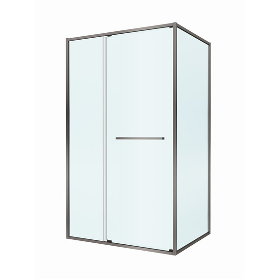 Душевое ограждение Cezares Lux 120x80 см LUX-AH-FS-11-120/80-C-GM, оружейная сталь/прозрачное - фото 5