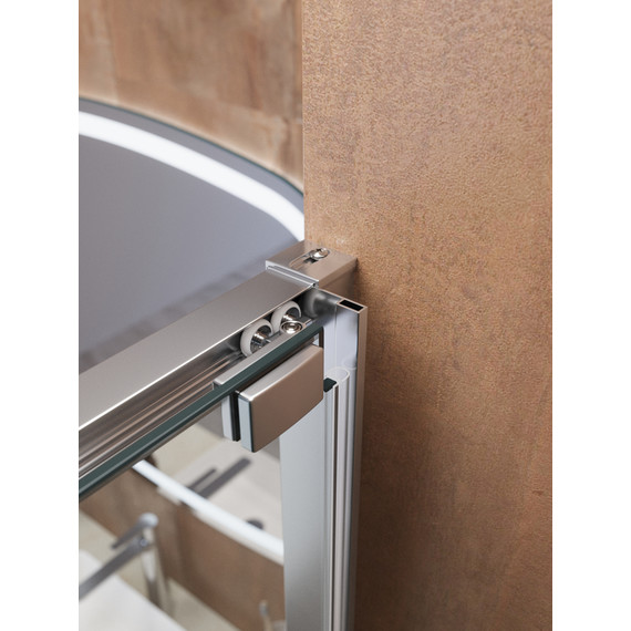 Душевое ограждение Cezares Lux 100x100 см LUX-A-FS-1-100-C-CR, хром/прозрачное - фото 9