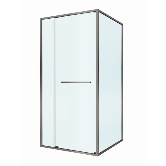 Душевое ограждение Cezares Lux 100x100 см LUX-A-FS-11-100-C-GM, оружейная сталь/прозрачное - фото 5