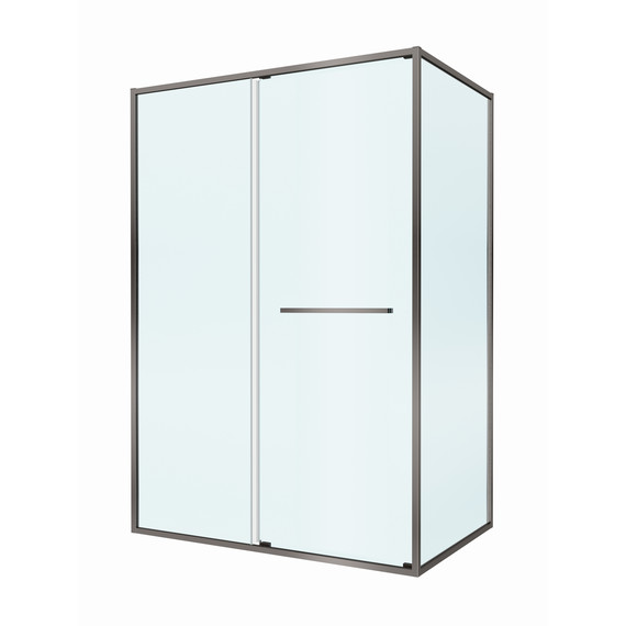 Душевое ограждение Cezares Lux 140x100 см LUX-AH-FS-11-140/100-C-GM, оружейная сталь/прозрачное - фото 5