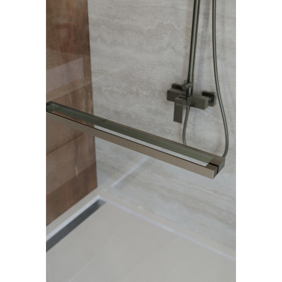 Душевое ограждение Cezares Lux 70x90 см LUX-AH-FS-1-70/90-C-GM, оружейная сталь/прозрачное - фото 8