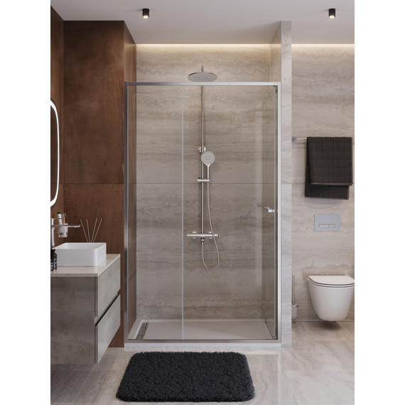 Душевая дверь Cezares Lux 130 см LUX-B-FS-11-130-C-CR, хром/прозрачное - фото 4