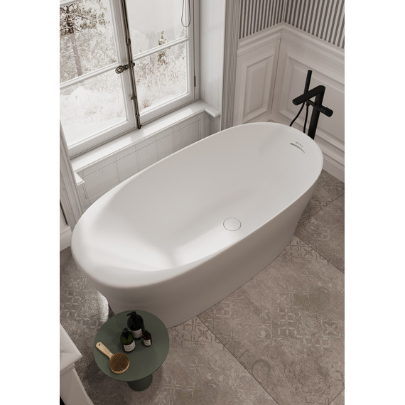 Ванна каменная Allen Brau Solid Stone Krion Neo 170x80 2.35001.21, белый матовый - фото 11