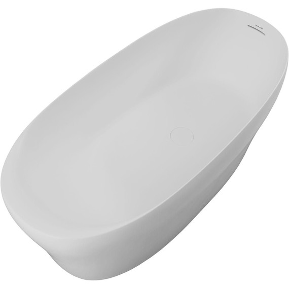 Ванна каменная Allen Brau Solid Stone Krion Neo 170x80 2.35001.21, белый матовый - фото 