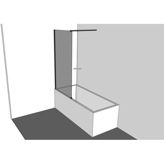 Шторка для ванны Allen Brau Infinity 3 80х160 см 3.21062.BA.T (стекло 8 мм) серебро брашированное/тонированное - фото 4