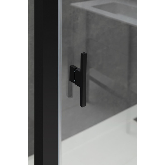 Душевая дверь Allen Brau Priority 160 см 3.31039.BBA (стекло 8 мм) чёрный/прозрачное - фото 9