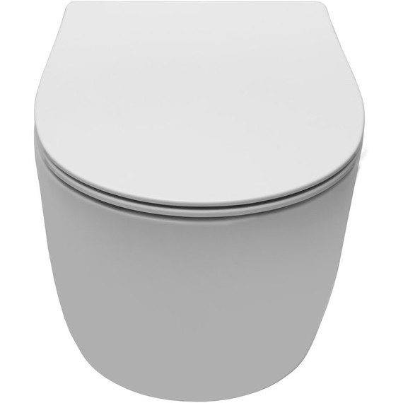Унитаз приставной безободковый Allen Brau Fantasy 4.11004.21 с тонкой крышкой микролифт, белый матовый - фото 2