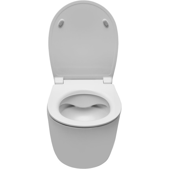 Унитаз приставной безободковый Allen Brau Fantasy 4.11004.21 с тонкой крышкой микролифт, белый матовый - фото 4