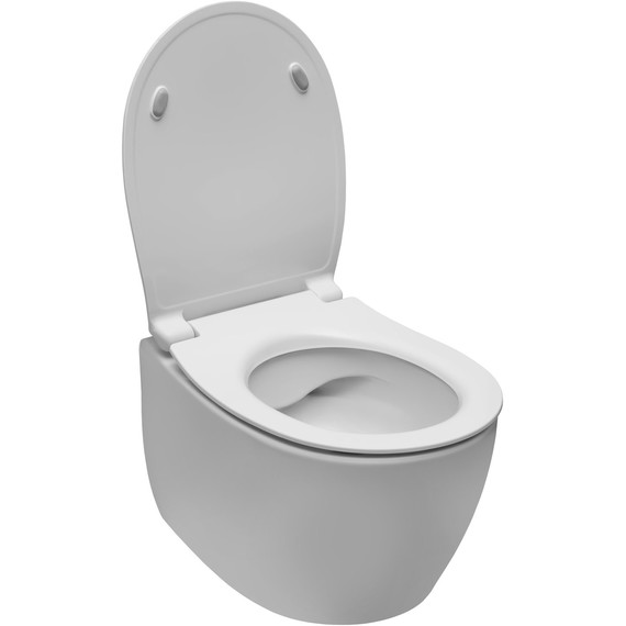 Унитаз приставной безободковый Allen Brau Fantasy 4.11004.21 с тонкой крышкой микролифт, белый матовый - фото 5