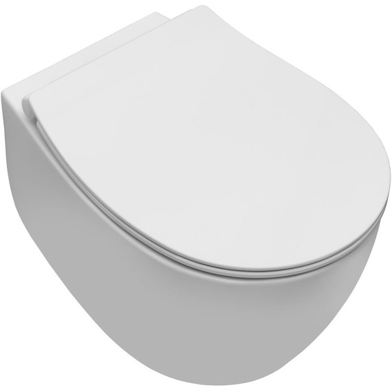 Унитаз приставной безободковый Allen Brau Fantasy 4.11004.21 с тонкой крышкой микролифт, белый матовый - фото 6