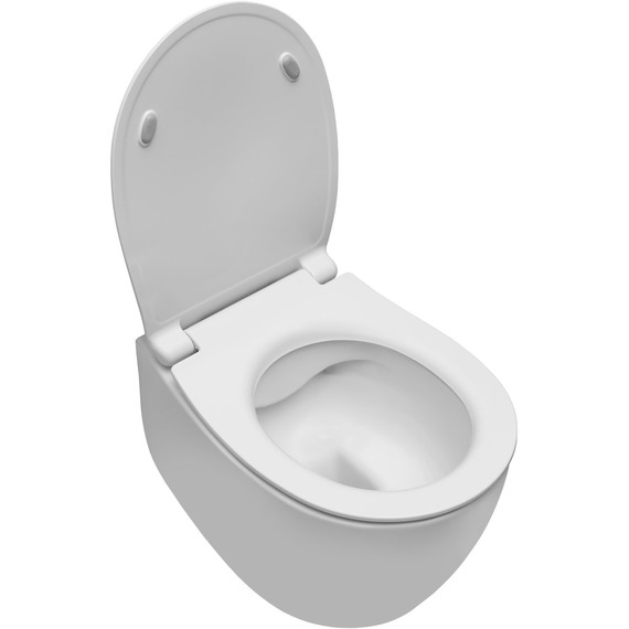 Унитаз приставной безободковый Allen Brau Fantasy 4.11004.21 с тонкой крышкой микролифт, белый матовый - фото 7