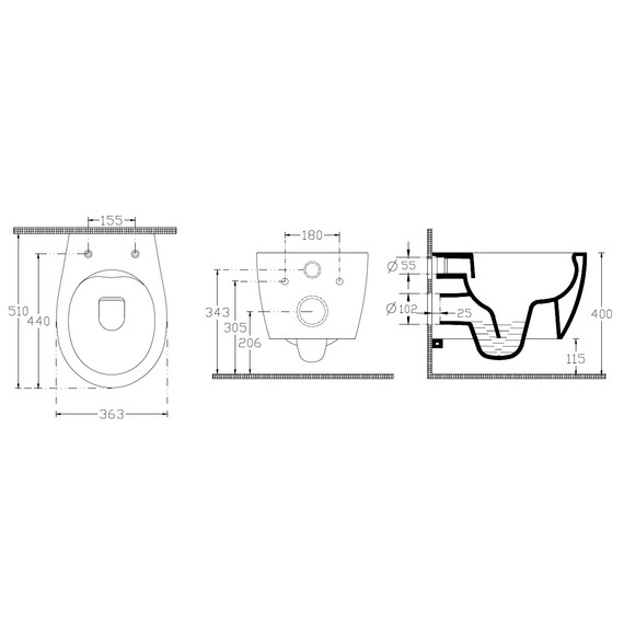 Унитаз подвесной безободковый Allen Brau Fantasy 4.11004.31 с тонкой крышкой микролифт, чёрный матовый - фото 21