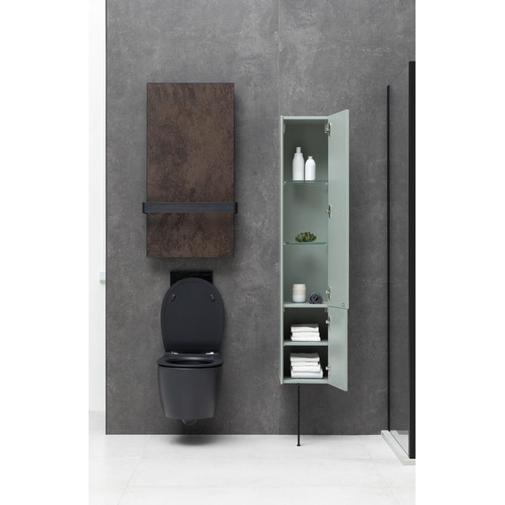 Унитаз подвесной безободковый Allen Brau Fantasy 4.11004.31 с тонкой крышкой микролифт, чёрный матовый - фото 9