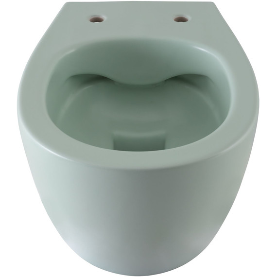 Унитаз подвесной безободковый Allen Brau Fantasy 4.11004.MT с тонкой крышкой микролифт, мятный - фото 11