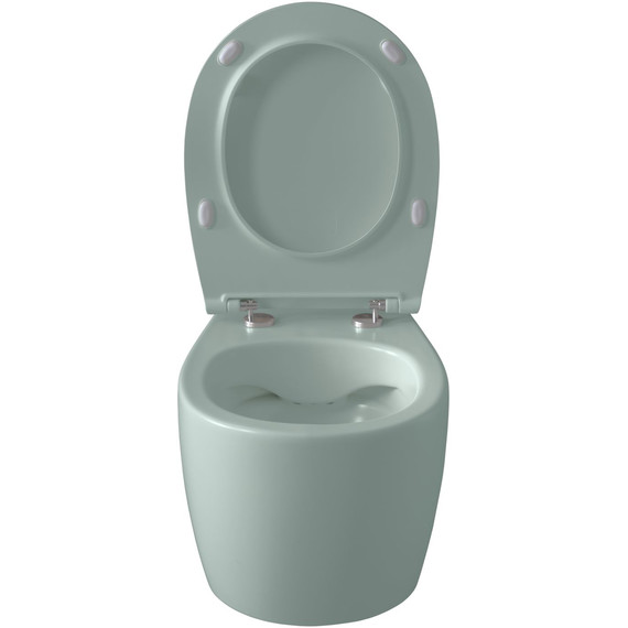 Унитаз подвесной безободковый Allen Brau Fantasy 4.11004.MT с тонкой крышкой микролифт, мятный - фото 9
