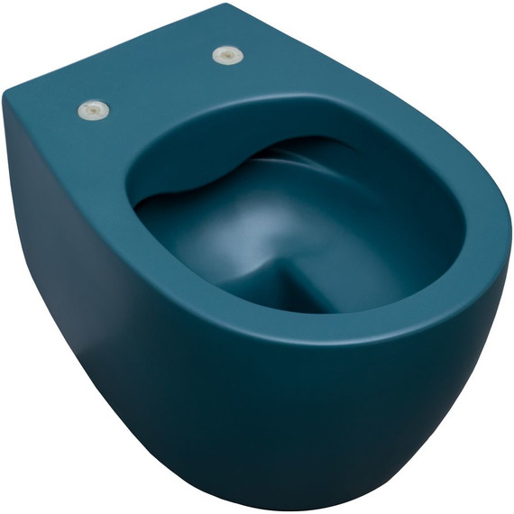 Унитаз подвесной безободковый Allen Brau Fantasy 4.11004.PT с тонкой крышкой микролифт, петроль - фото 13