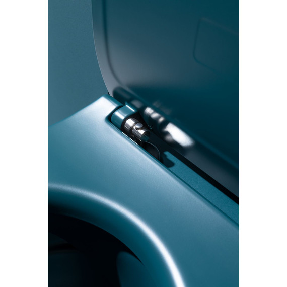 Унитаз подвесной безободковый Allen Brau Fantasy 4.11004.PT с тонкой крышкой микролифт, петроль - фото 17