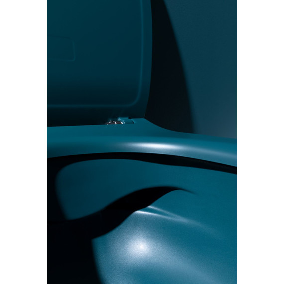 Унитаз подвесной безободковый Allen Brau Fantasy 4.11004.PT с тонкой крышкой микролифт, петроль - фото 18