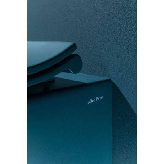 Унитаз подвесной безободковый Allen Brau Fantasy 4.11004.PT с тонкой крышкой микролифт, петроль - фото 30