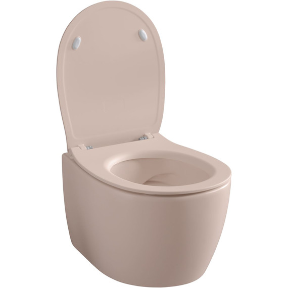 Унитаз приставной безободковый Allen Brau Fantasy 4.11004.SM с тонкой крышкой микролифт, розовый - фото 6