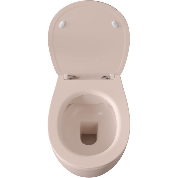 Унитаз приставной безободковый Allen Brau Fantasy 4.11004.SM с тонкой крышкой микролифт, розовый - фото 3