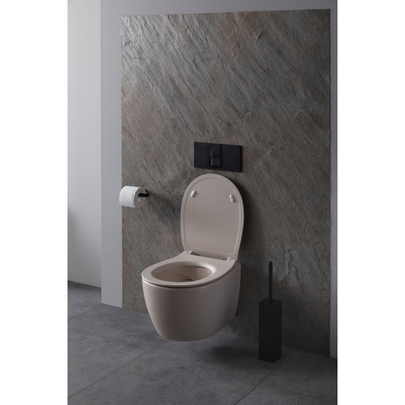 Унитаз приставной безободковый Allen Brau Fantasy 4.11004.IV с тонкой крышкой микролифт, айвори - фото 12