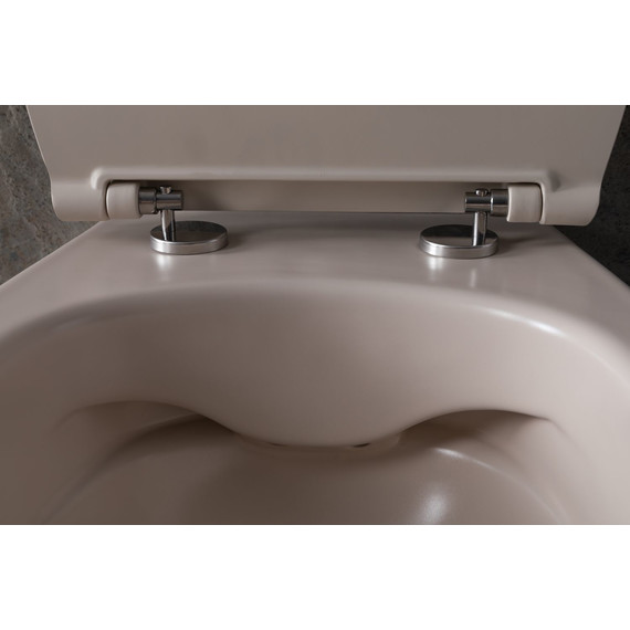 Унитаз приставной безободковый Allen Brau Fantasy 4.11004.IV с тонкой крышкой микролифт, айвори - фото 21